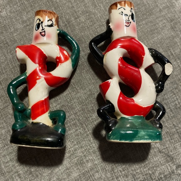 Other - Vintage Candy Cane Salt and Pepper Shakers